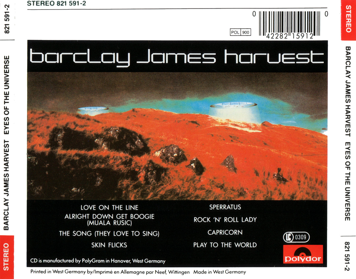 Eyes Of The Universe — Barclay James Harvest back cover