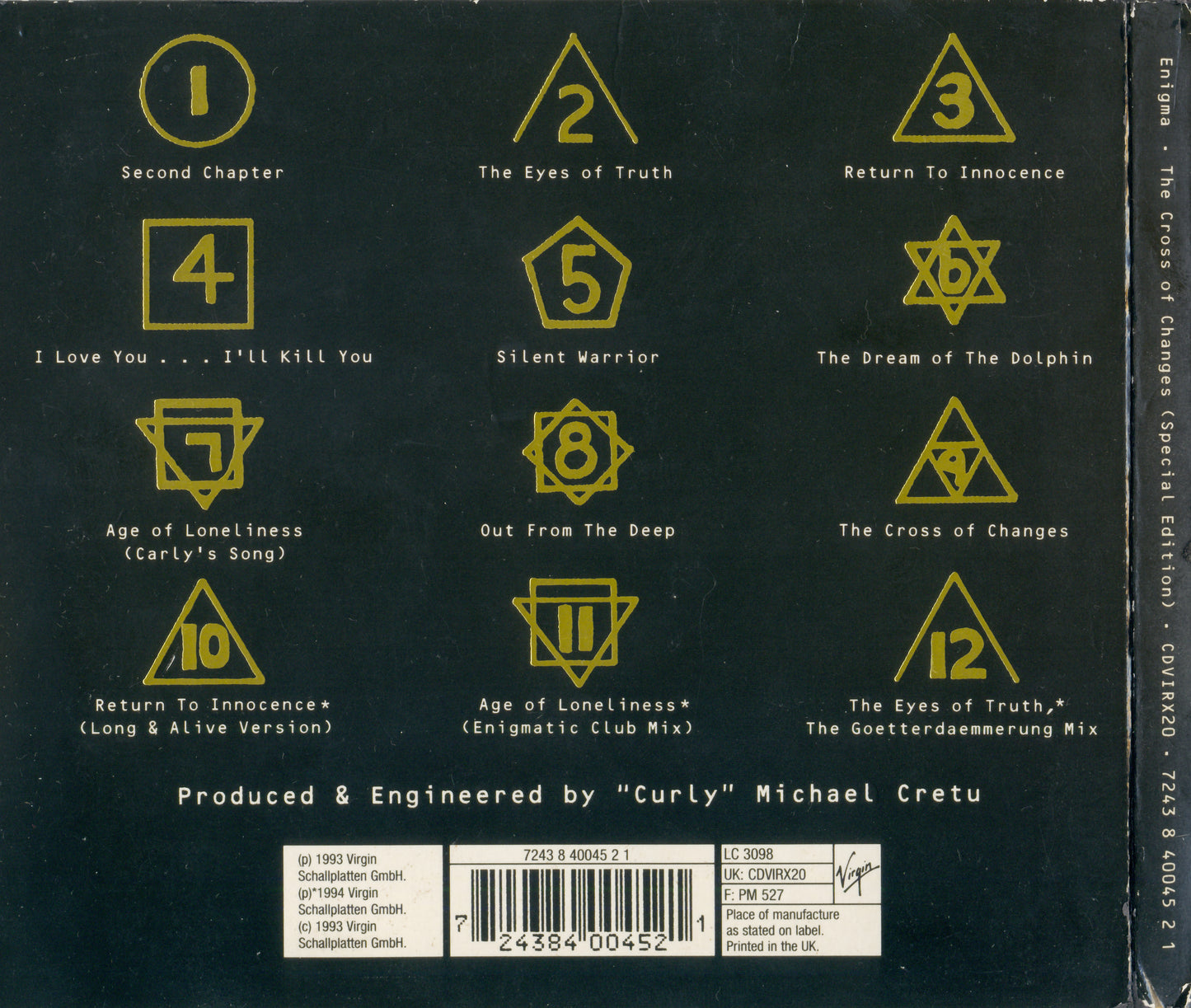The Cross of Changes â€” Enigma back cover