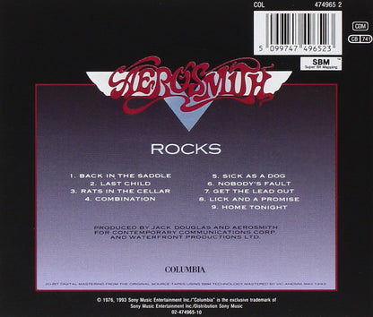 Rocks — Aerosmith back cover
