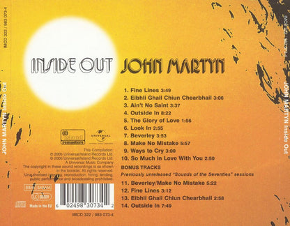 Inside Out — John Martyn back cover