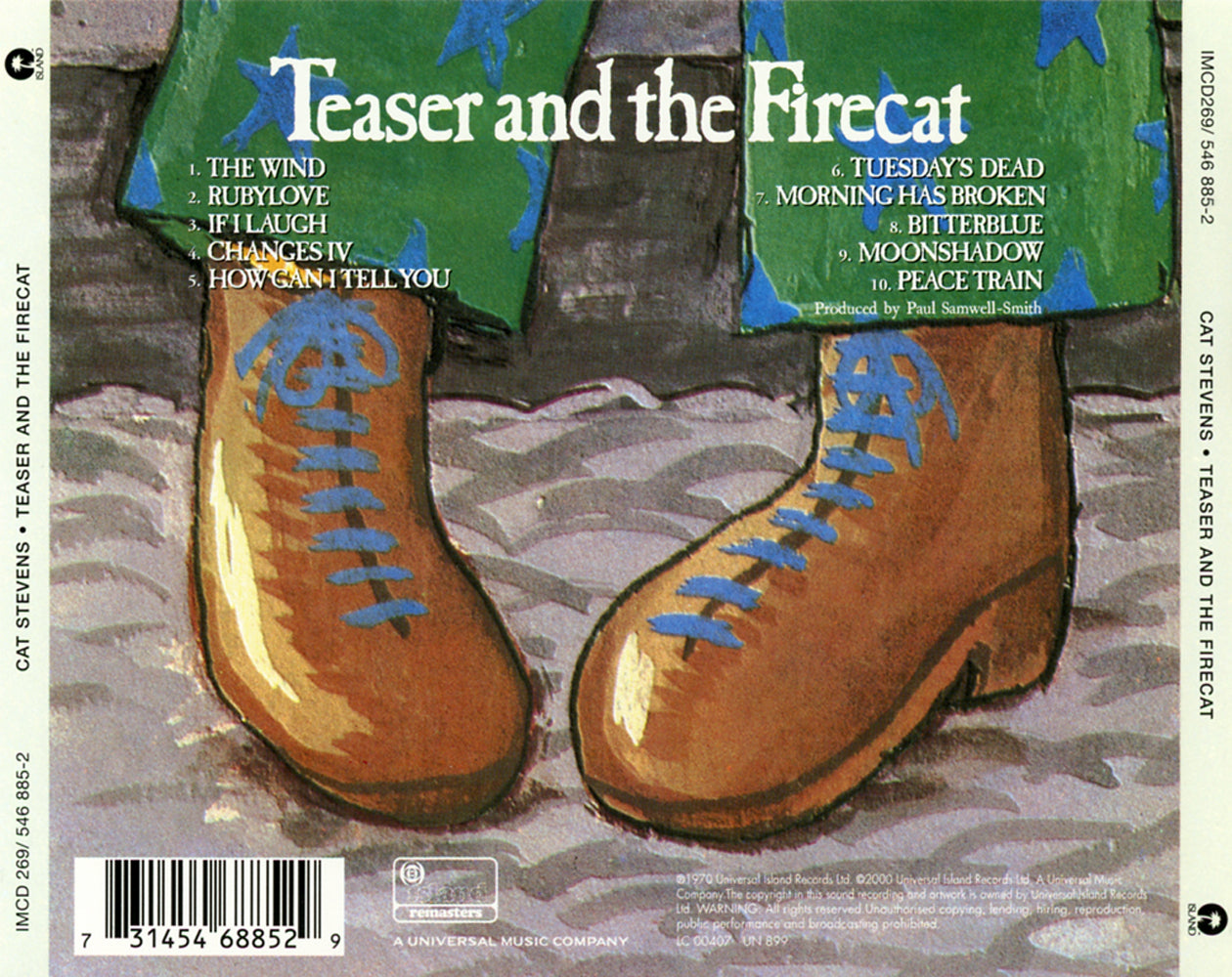 Teaser and the Firecat — Cat Stevens back cover