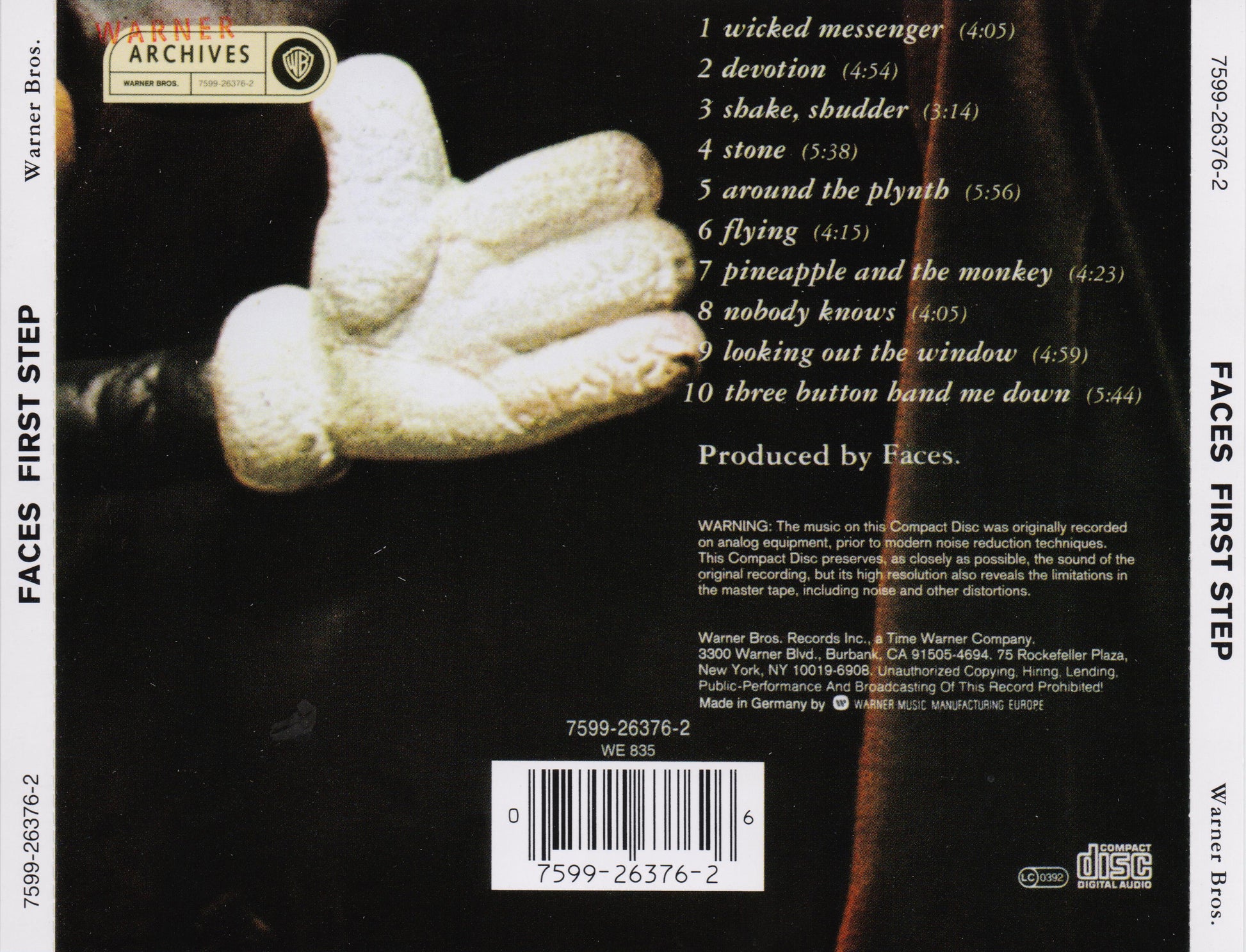 First Step — Faces back cover