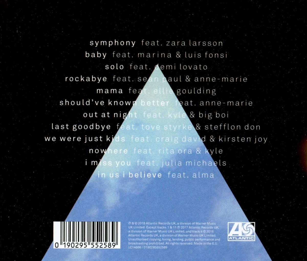 What Is Love? — Clean Bandit Feat. Zara Larsson back cover