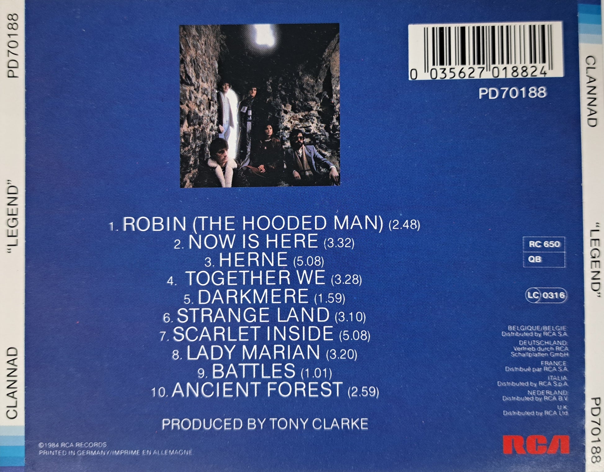 The Legend — Clannad back cover