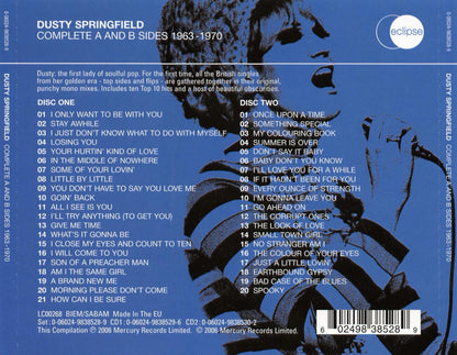 Complete A And B Sides 1963 - 1970 — Dusty Springfield back cover