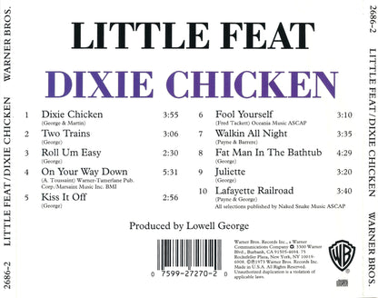 Dixie Chicken — Little Feat back cover