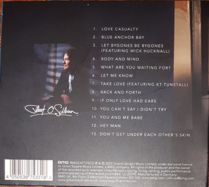 Driven — Gilbert O'Sullivan back cover
