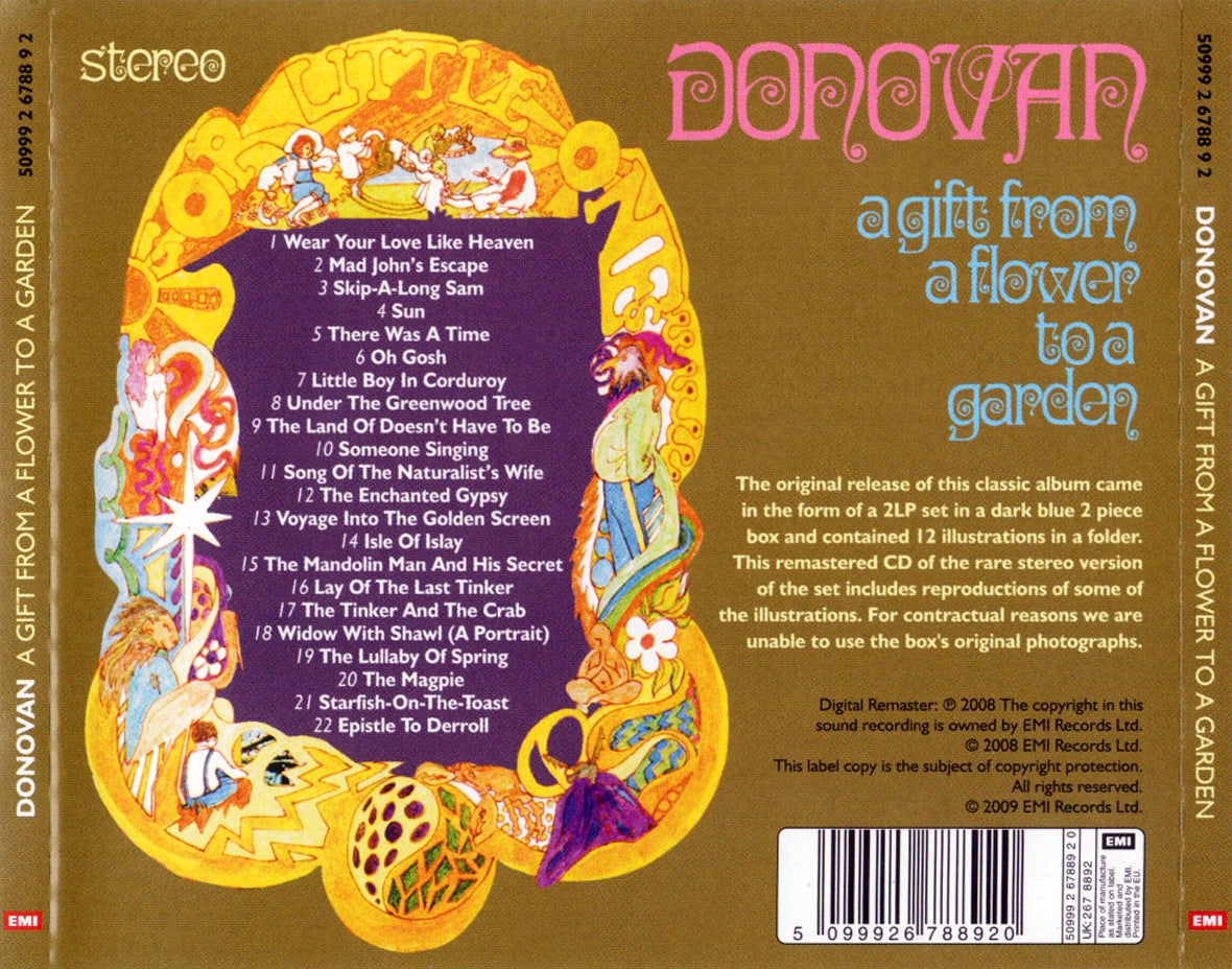 A Gift from a Flower to a Garden — Donovan back cover