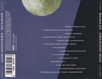 Greatest Hits — Bangles back cover