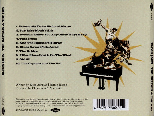 The Captain & the Kid — Elton John back cover