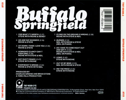Buffalo Springfield — Buffalo Springfield back cover