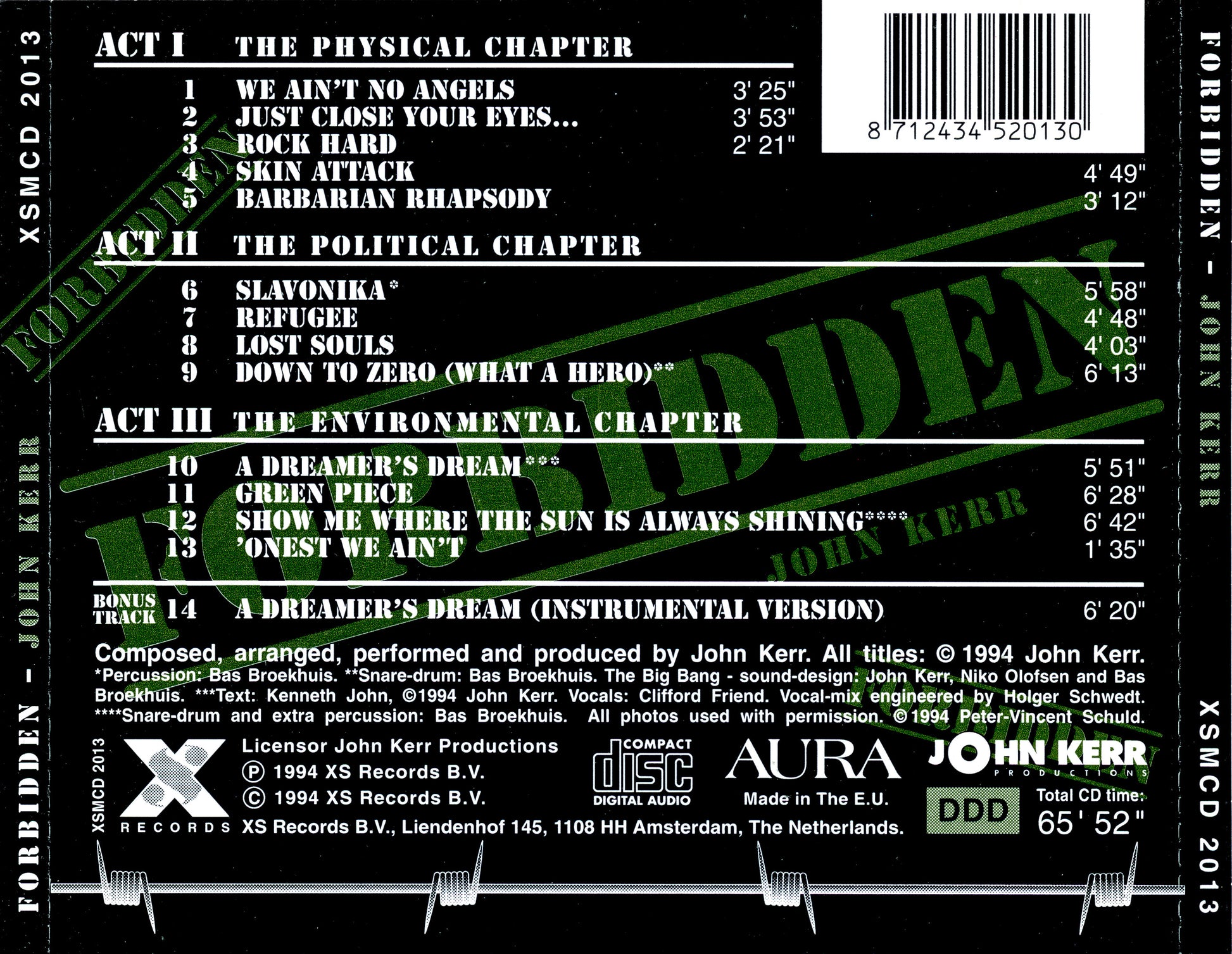 Forbidden — John Kerr back cover