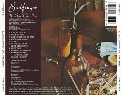 Wish You Were Here — Badfinger back cover