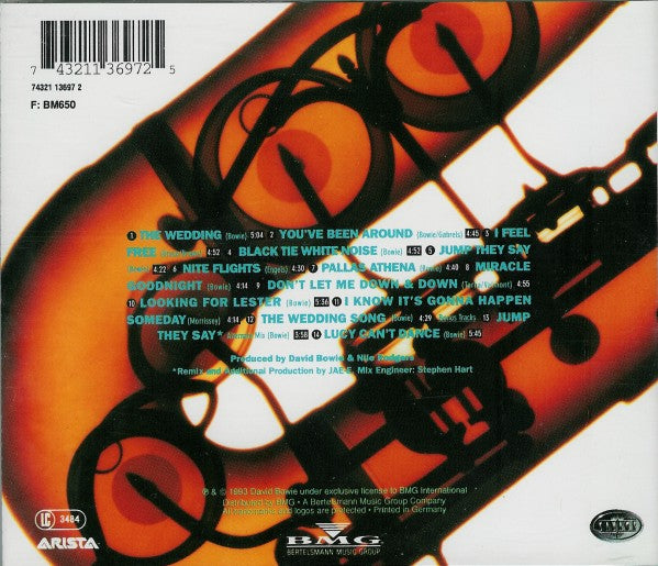 Black Tie White Noise — David Bowie back cover